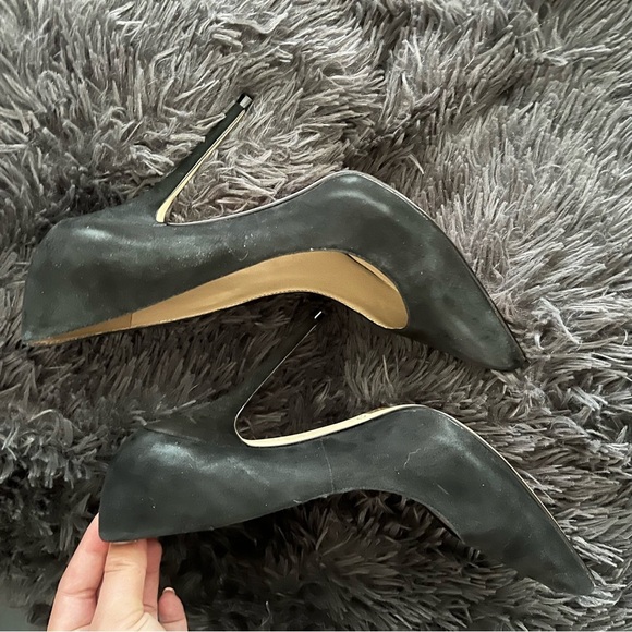 Aldo Black Suede Pointed Heels - Picture 6 of 8